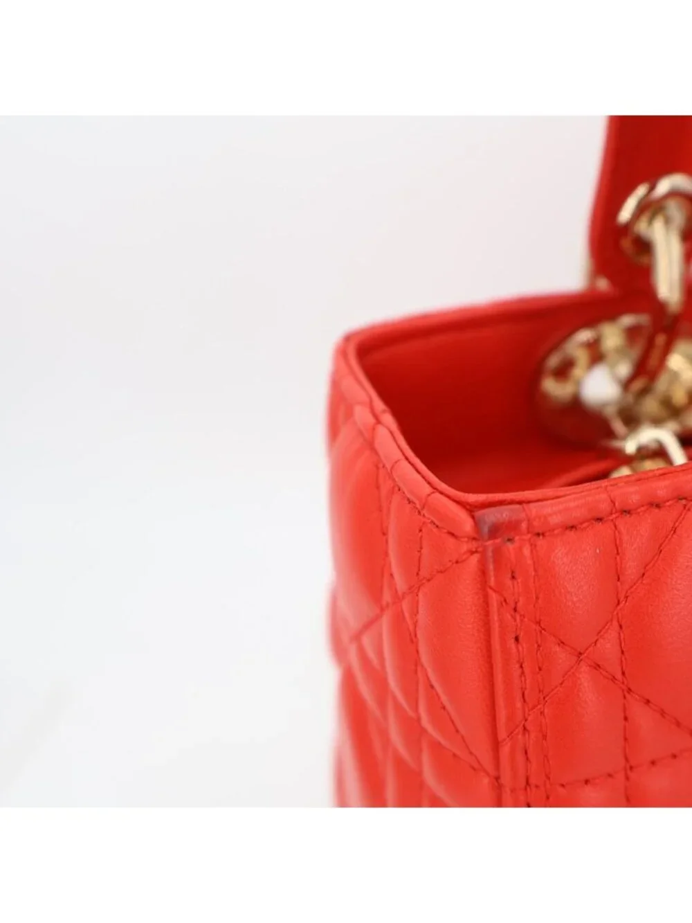 Dior Lady Cannage Leather 2-Way Handbag
